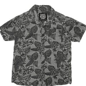 Eighty Eight Tropical Print Button Down Shirt